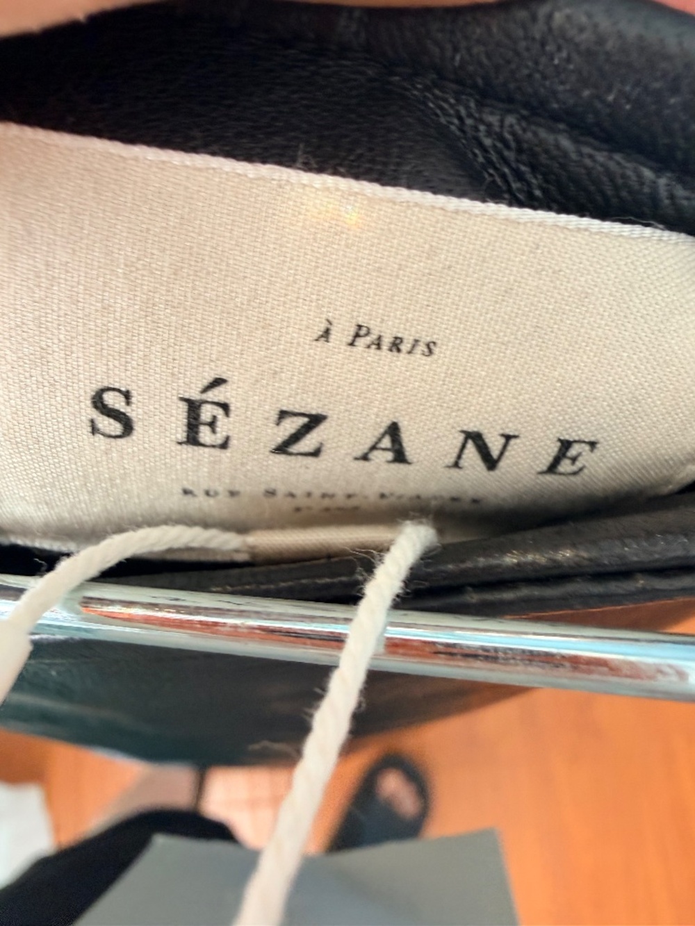 Sezane Neki Black Leather Skirt Size 34 NWT - Picture 4 of 7
